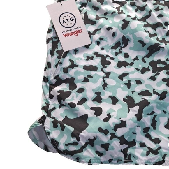 Wrangler ATG Angler Green Camo Men's Sz 2XL Swimming trunk Stretch Elastic Waist - Picture 3 of 13